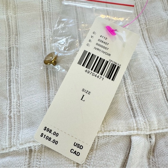 NWT Anthropologie Boho Embroidered Floral Sleeveless Top Women’s L Ivory Cotton - Picture 8 of 11